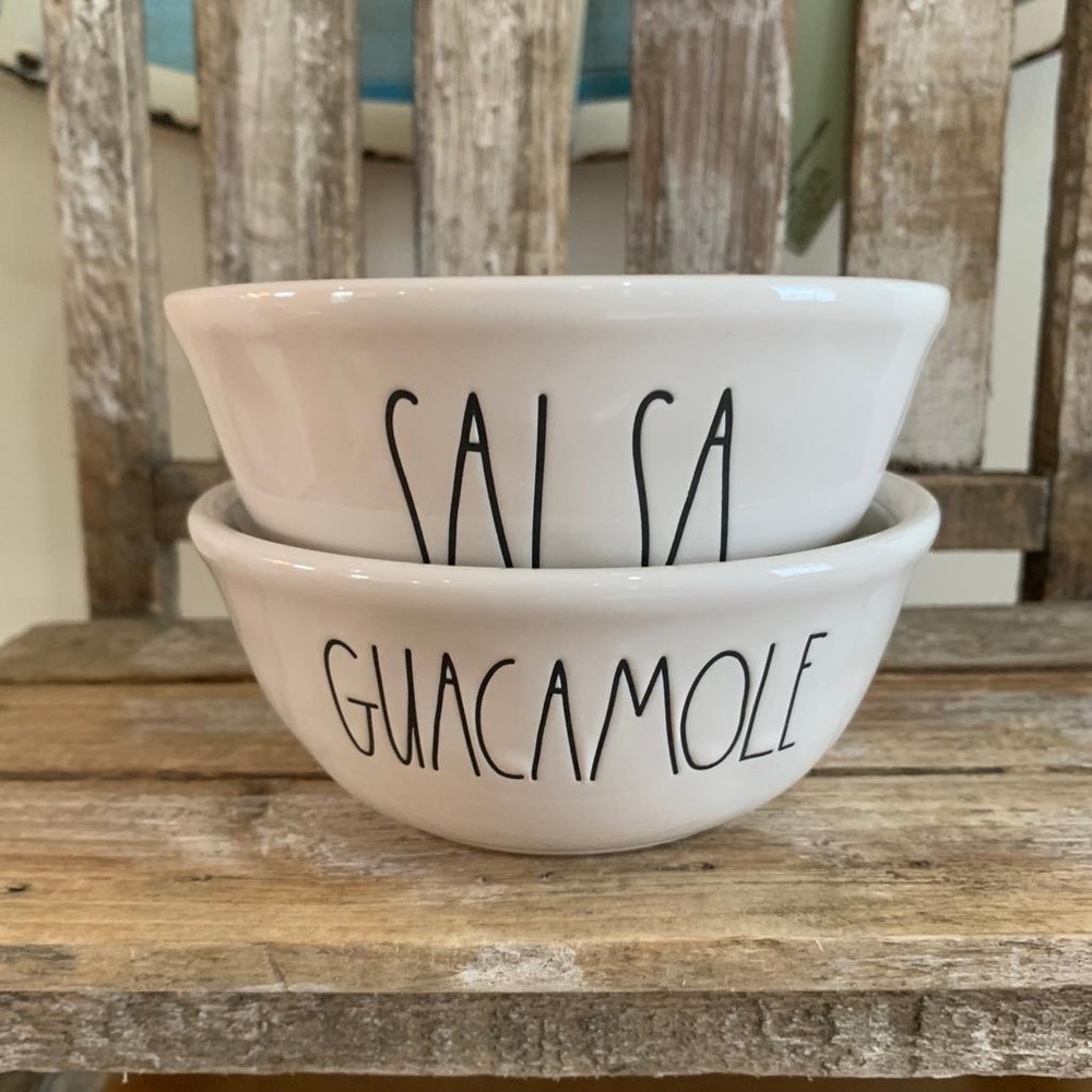 Rae Dunn SALSA and Guacamole Bowl Set HTF NWT